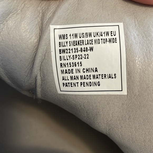 Silver Grey Metallic BILLY Sneaker Lace Mid Tops - Picture 14 of 14